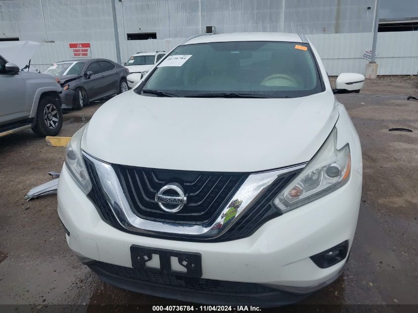 2016 Nissan Murano Sl VIN: 5N1AZ2MG7GN139161 Lot: 40736784