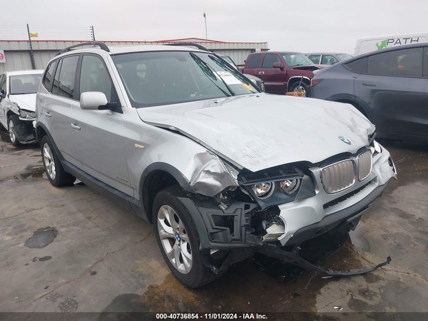 2009 BMW X3 xDrive30I silver suv gasoline WBXPC93429WJ24468 photo #1