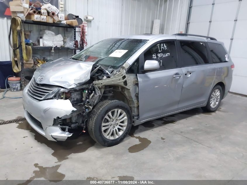 VIN 5TDYK3DC8DS280157 2013 Toyota Sienna, Xle V6 8... no.2