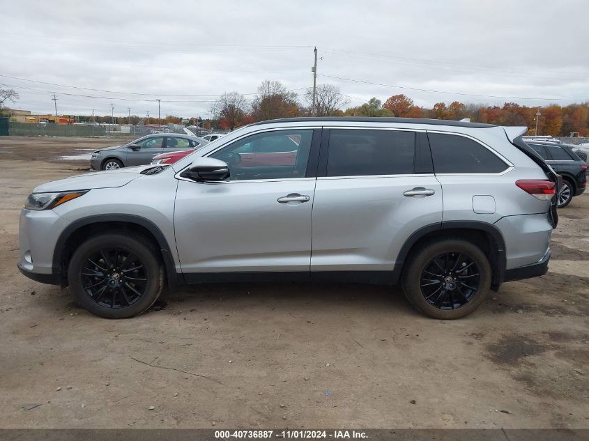 2019 Toyota Highlander Se VIN: 5TDJZRFH9KS629400 Lot: 40736887