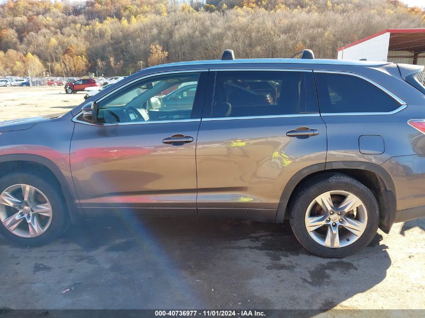 2015 Toyota Highlander Limited Platinum V6 VIN: 5TDDKRFH9FS084015 Lot: 40736977