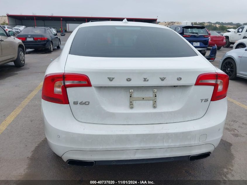 2015 Volvo S60 T5 Premier VIN: YV140MFK1F2355199 Lot: 40737020