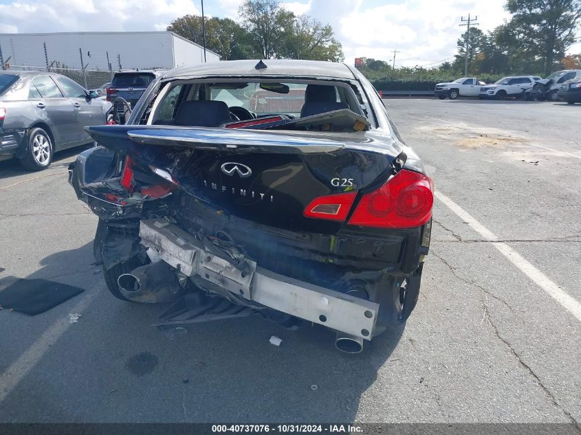 2012 Infiniti G25 Journey VIN: JN1DV6AP6CM810749 Lot: 40737076