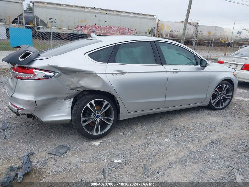 2019 Ford Fusion Titanium VIN: 3FA6P0K96KR120749 Lot: 40737085