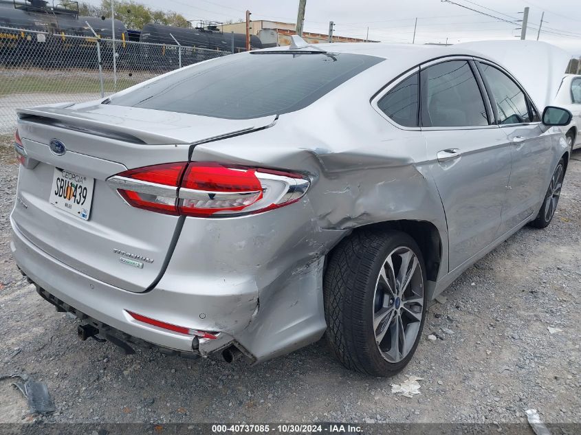 2019 Ford Fusion Titanium VIN: 3FA6P0K96KR120749 Lot: 40737085