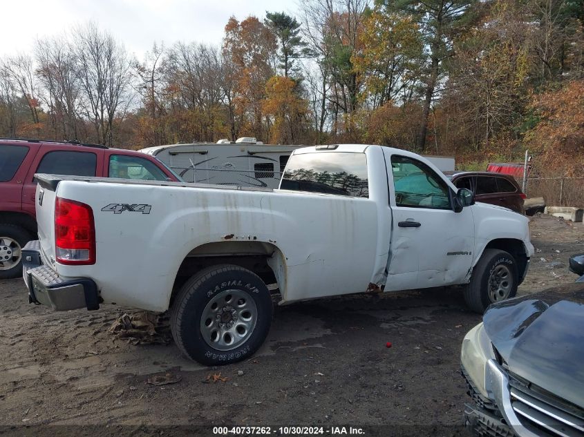 2009 GMC Sierra 1500 Work Truck VIN: 1GTEK14C29Z134513 Lot: 40737262