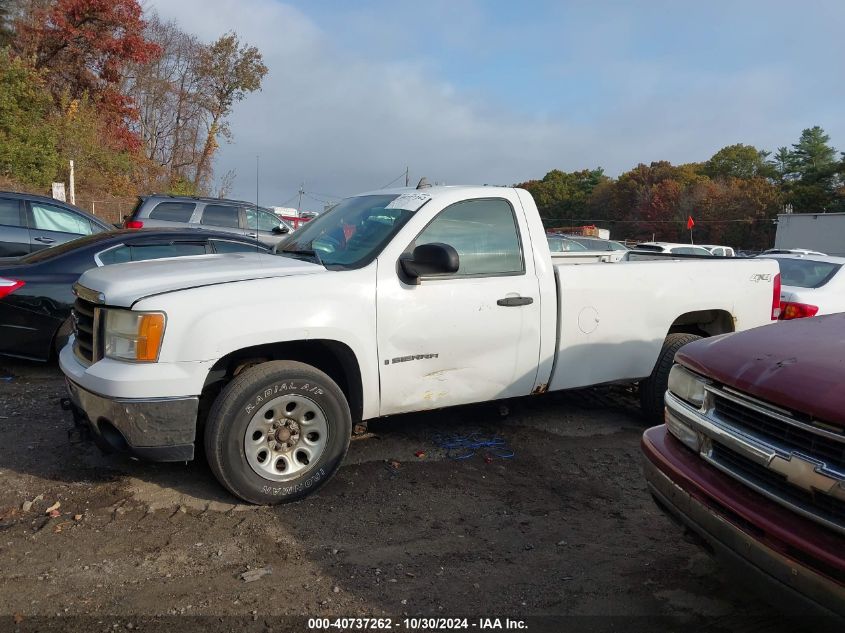 2009 GMC Sierra 1500 Work Truck VIN: 1GTEK14C29Z134513 Lot: 40737262