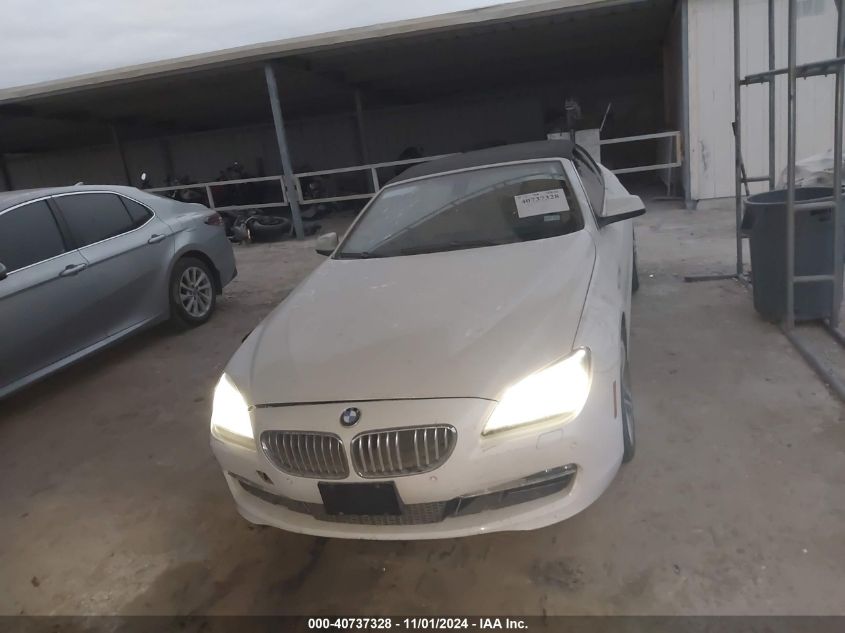 2013 BMW 650I VIN: WBAYP9C52DDW21455 Lot: 40737328