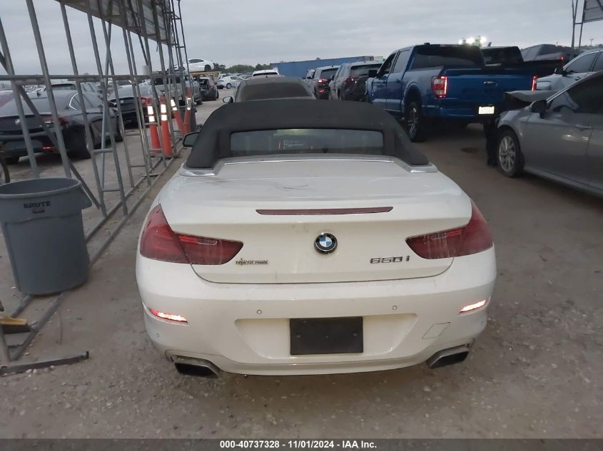 2013 BMW 650I VIN: WBAYP9C52DDW21455 Lot: 40737328