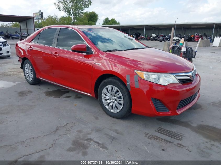 VIN 4T1BD1FK0EU138144 2014 Toyota Camry, Hybrid LE no.1