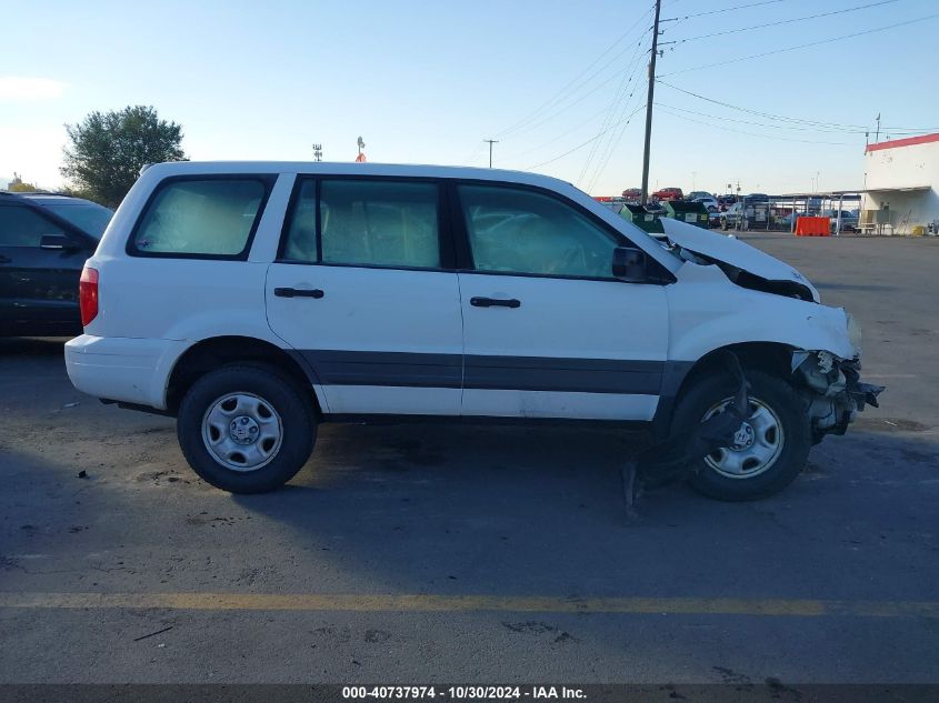 2005 Honda Pilot Lx VIN: 2HKYF181X5H567556 Lot: 40737974