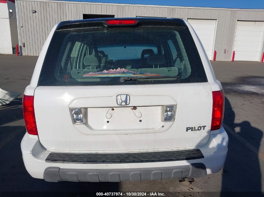 2005 Honda Pilot Lx VIN: 2HKYF181X5H567556 Lot: 40737974