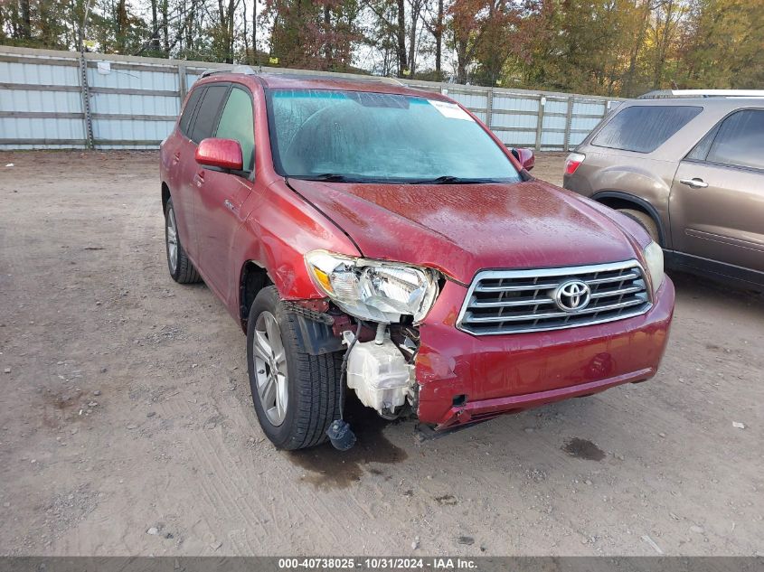 2008 Toyota Highlander Sport VIN: JTEES43A582052411 Lot: 40738025