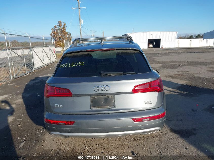 2018 Audi Q5 2.0T Premium/2.0T Tech Premium VIN: WA1ANAFYXJ2019017 Lot: 40738096