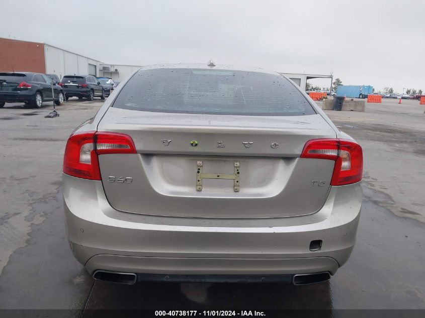 2014 Volvo S60 T5/T5 Platinum/T5 Premier/T5 Premier Plus VIN: YV1612FS5E1287309 Lot: 40738177