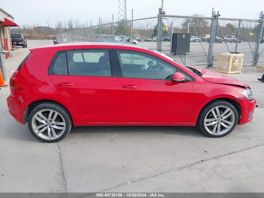 2015 Volkswagen Golf Tsi Sel 4-Door VIN: 3VW217AU6FM034480 Lot: 40738186