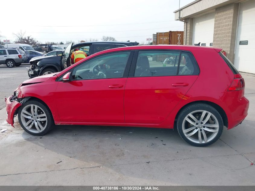 2015 Volkswagen Golf Tsi Sel 4-Door VIN: 3VW217AU6FM034480 Lot: 40738186