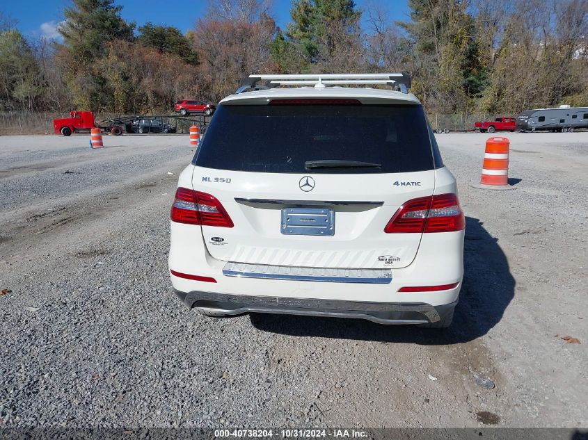 2013 Mercedes-Benz Ml 350 4Matic VIN: 4JGDA5HB7DA123033 Lot: 40738204