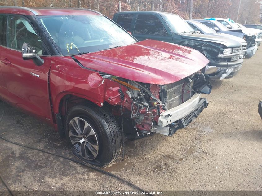 2021 Toyota Highlander Hybrid Xle VIN: 5TDHBRCH3MS526497 Lot: 40738222