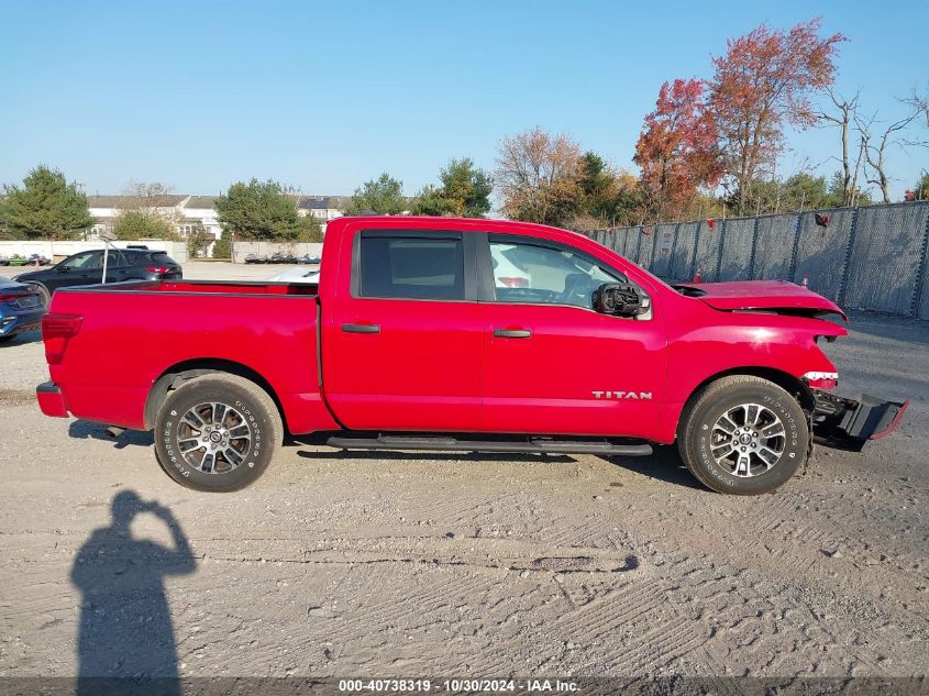 2022 Nissan Titan Sv 4X2 VIN: 1N6AA1EE7NN104844 Lot: 40738319