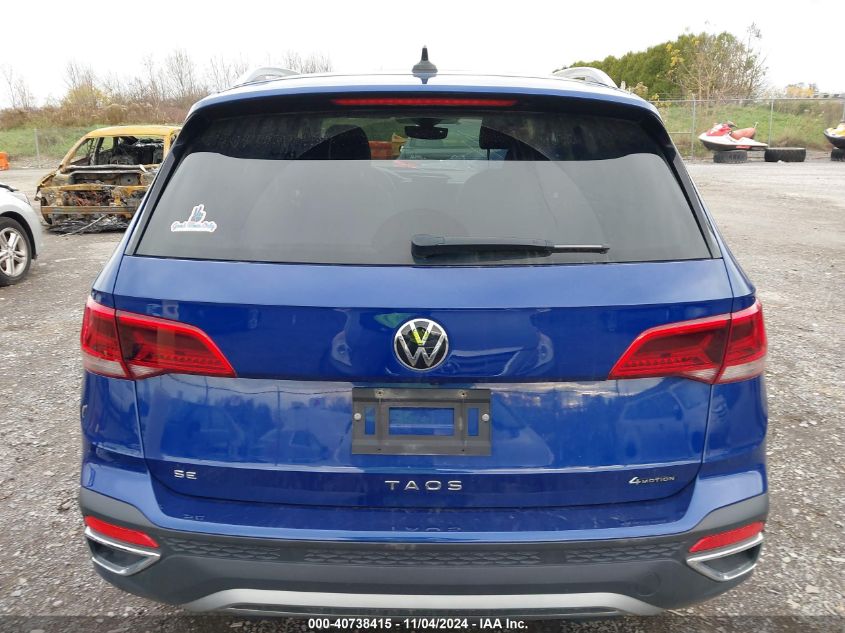 2022 Volkswagen Taos 1.5T Se VIN: 3VVPX7B2XNM012700 Lot: 40738415