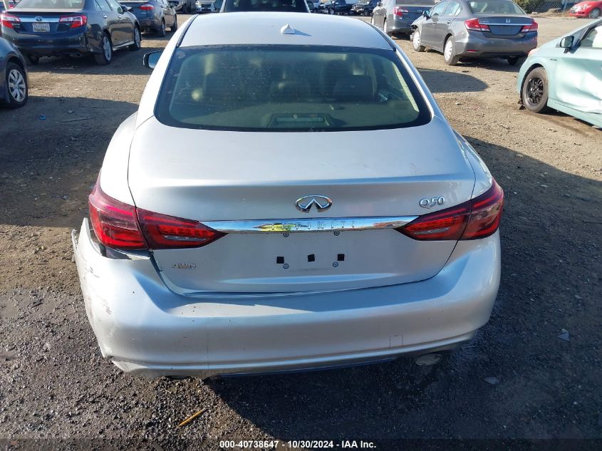 2018 Infiniti Q50 3.0T Luxe VIN: JN1EV7AR3JM434858 Lot: 40738647