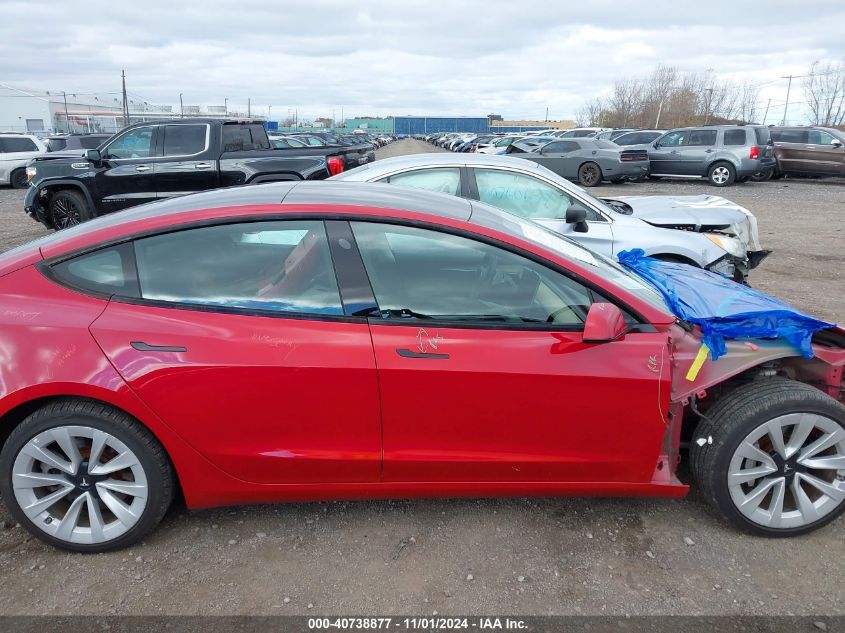 2022 Tesla Model 3 Long Range Dual Motor All-Wheel Drive VIN: 5YJ3E1EB9NF191666 Lot: 40738877