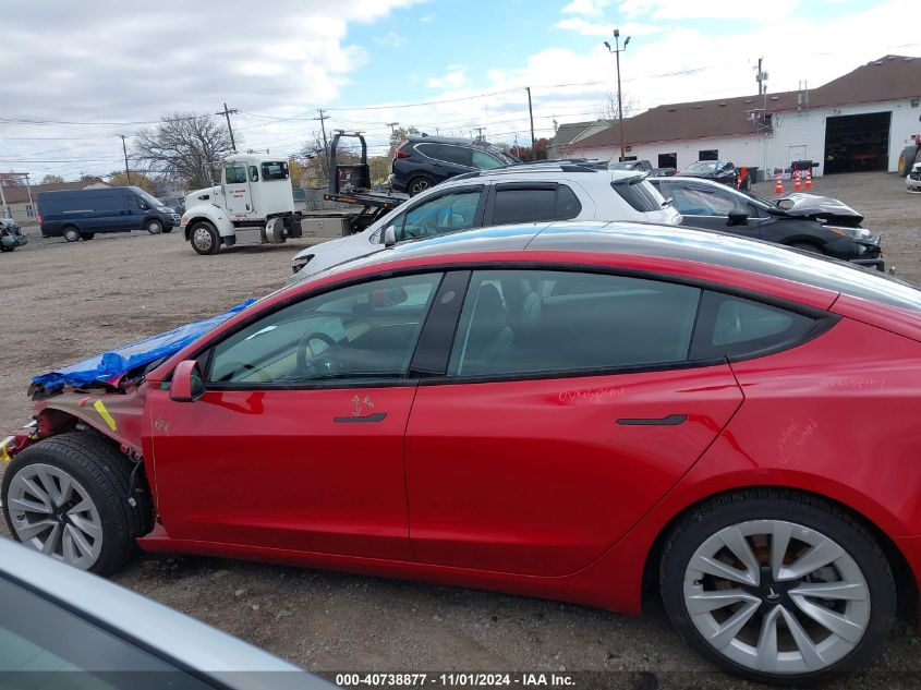 2022 Tesla Model 3 Long Range Dual Motor All-Wheel Drive VIN: 5YJ3E1EB9NF191666 Lot: 40738877