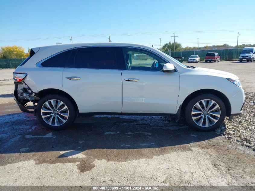 2016 Acura Mdx Technology Entertainment Packages/Technology, Entertainment Acurawatch Plus Packages VIN: 5FRYD4H60GB049345 Lot: 40738899