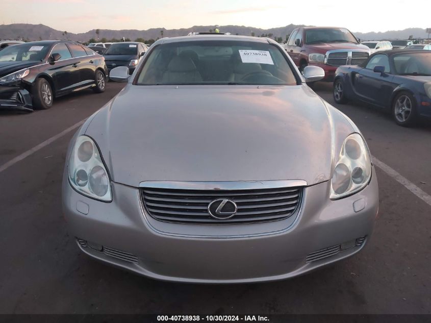 2005 Lexus Sc 430 VIN: JTHFN48Y250067525 Lot: 40738938