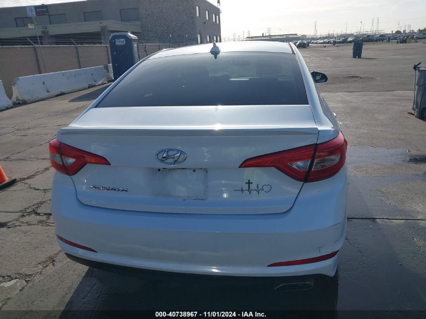 2016 Hyundai Sonata Se VIN: 5NPE24AF1GH279837 Lot: 40738967