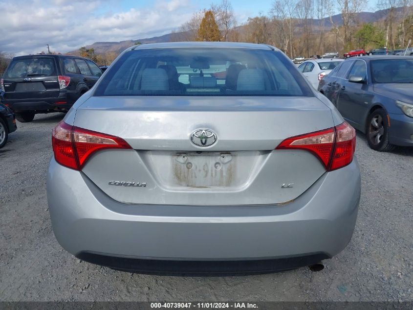 2018 Toyota Corolla Le VIN: 2T1BURHE9JC086725 Lot: 40739047