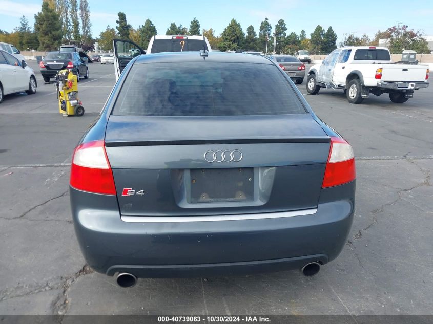 2005 Audi S4 4.2 VIN: WAUPL68E45A020856 Lot: 40739063