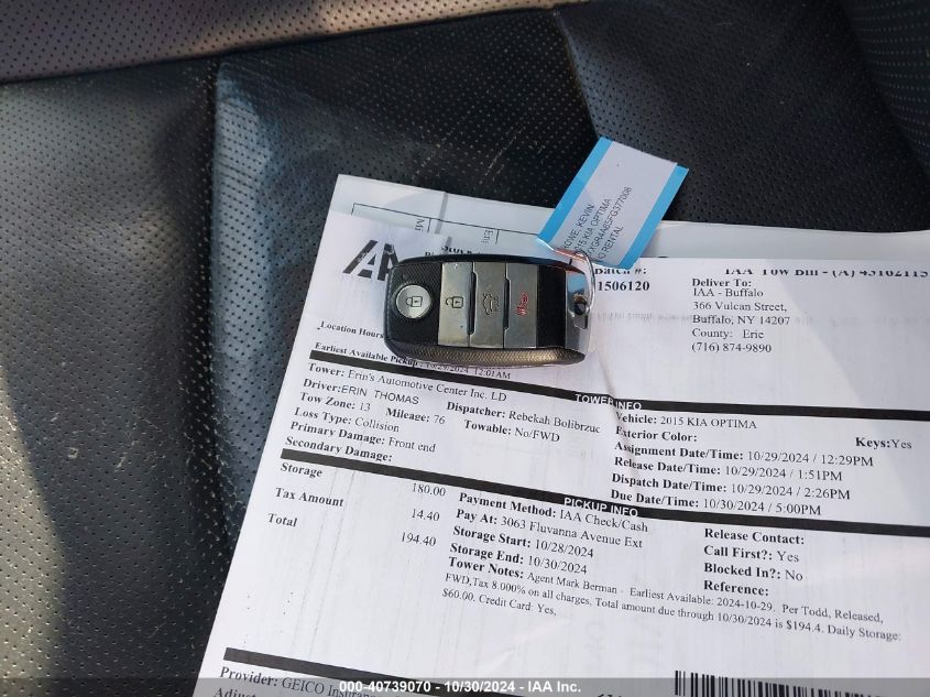 2015 KIA OPTIMA SX TURBO - 5XXGR4A65FG377008