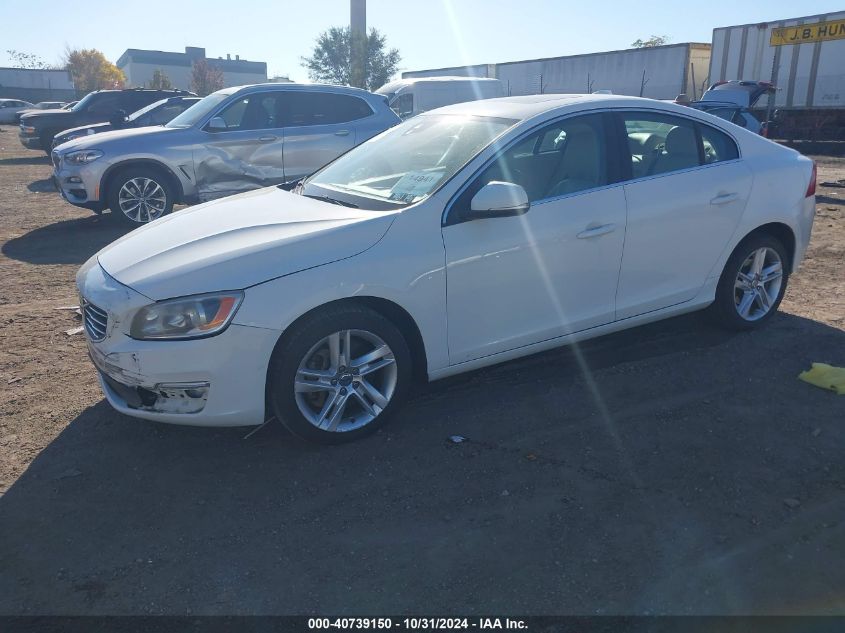 2014 Volvo S60 T5 VIN: YV1612FHXE1284278 Lot: 40739150