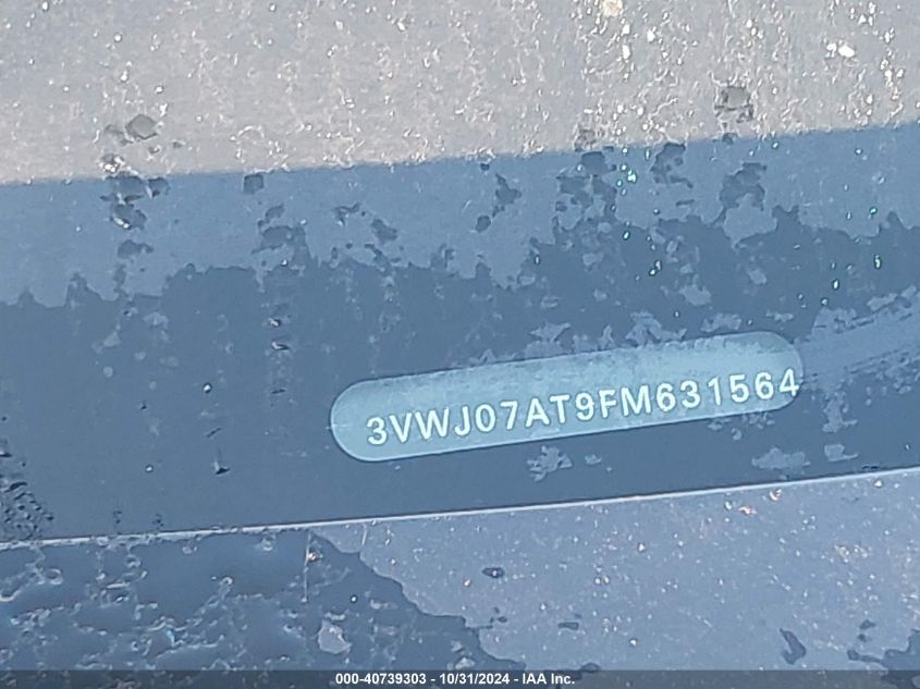 2015 VOLKSWAGEN BEETLE 1.8T - 3VWJ07AT9FM631564