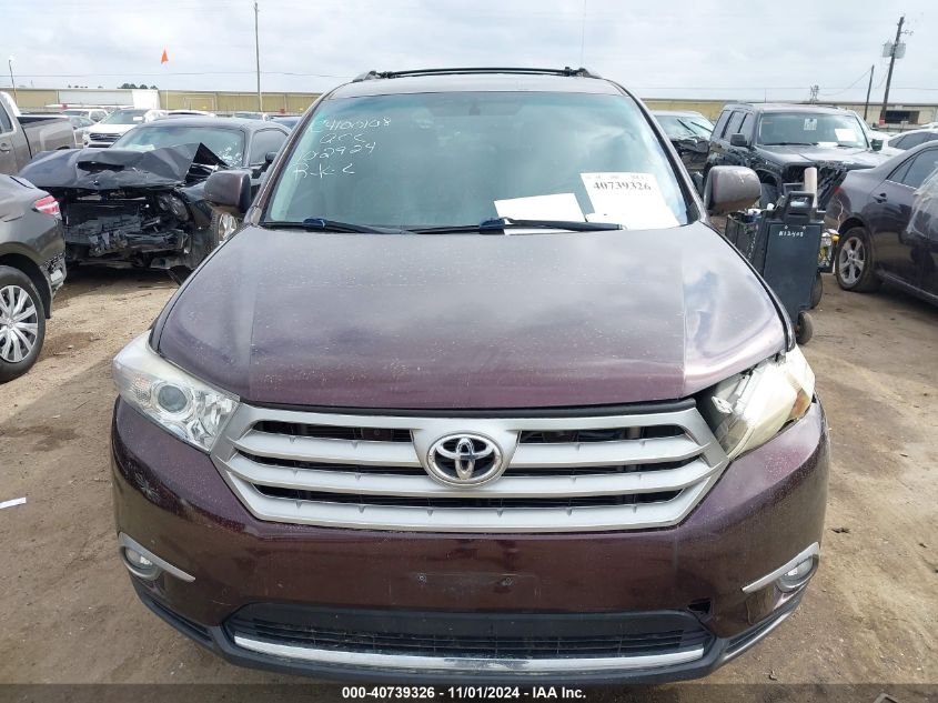 2013 Toyota Highlander Limited V6 VIN: 5TDYK3EH9DS112845 Lot: 40739326