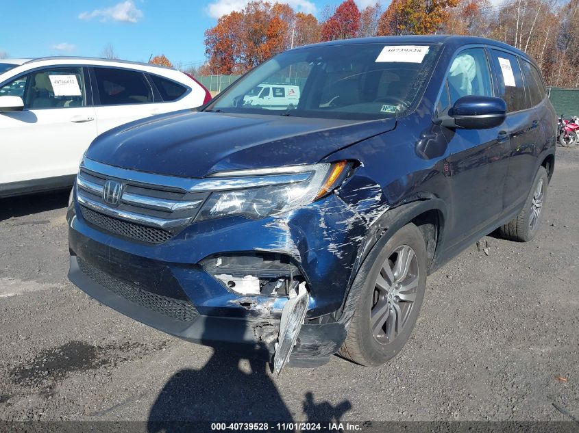 2016 Honda Pilot Ex-L VIN: 5FNYF6H67GB116417 Lot: 40739528