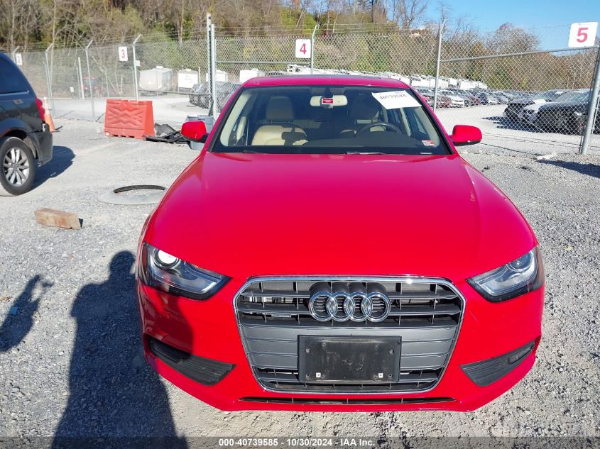 2013 Audi A4 2.0T Premium VIN: WAUFFAFL6DN048088 Lot: 40739585