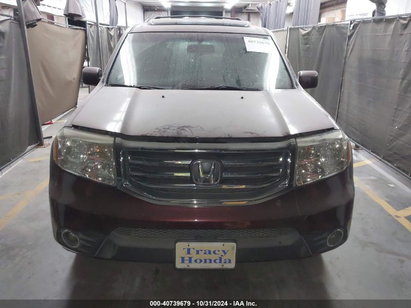 2012 Honda Pilot Touring VIN: 5FNYF4H97CB078163 Lot: 40739679