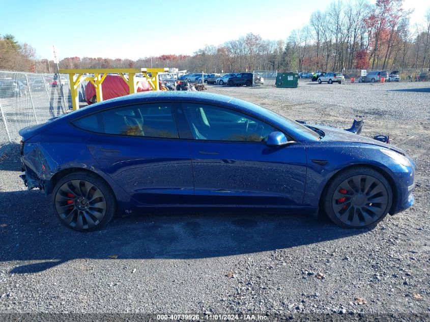 2023 Tesla Model 3 Performance Dual Motor All-Wheel Drive VIN: 5YJ3E1EC7PF690171 Lot: 40739926