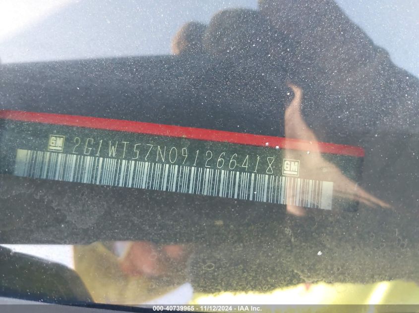 2009 CHEVROLET IMPALA VIN: 2G1WT57N091266418
