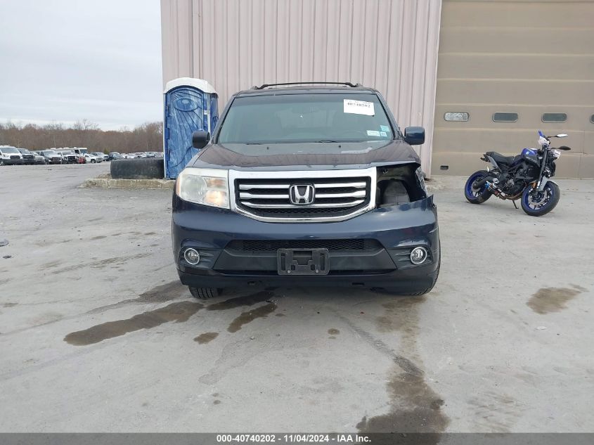 2012 Honda Pilot Ex-L VIN: 5FNYF4H50CB014625 Lot: 40740202