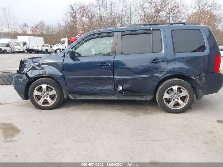 2012 Honda Pilot Ex-L VIN: 5FNYF4H50CB014625 Lot: 40740202