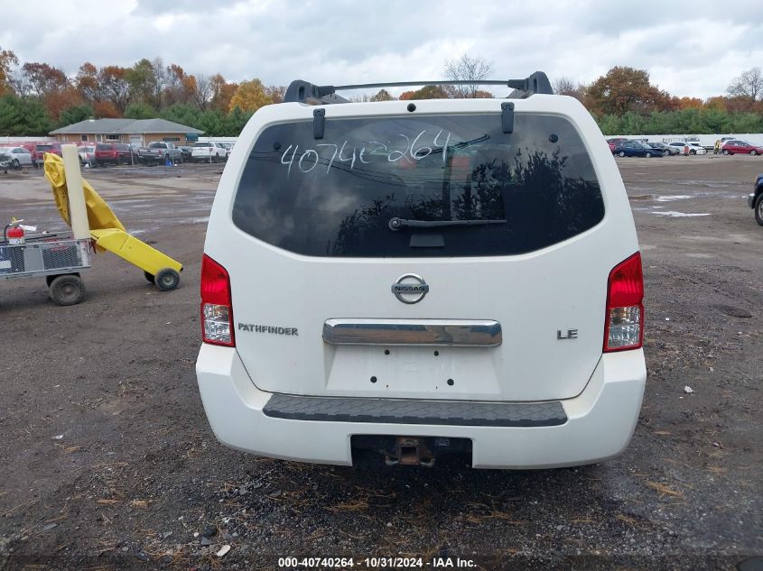 2007 Nissan Pathfinder Le VIN: 5N1AR18W97C622870 Lot: 40740264