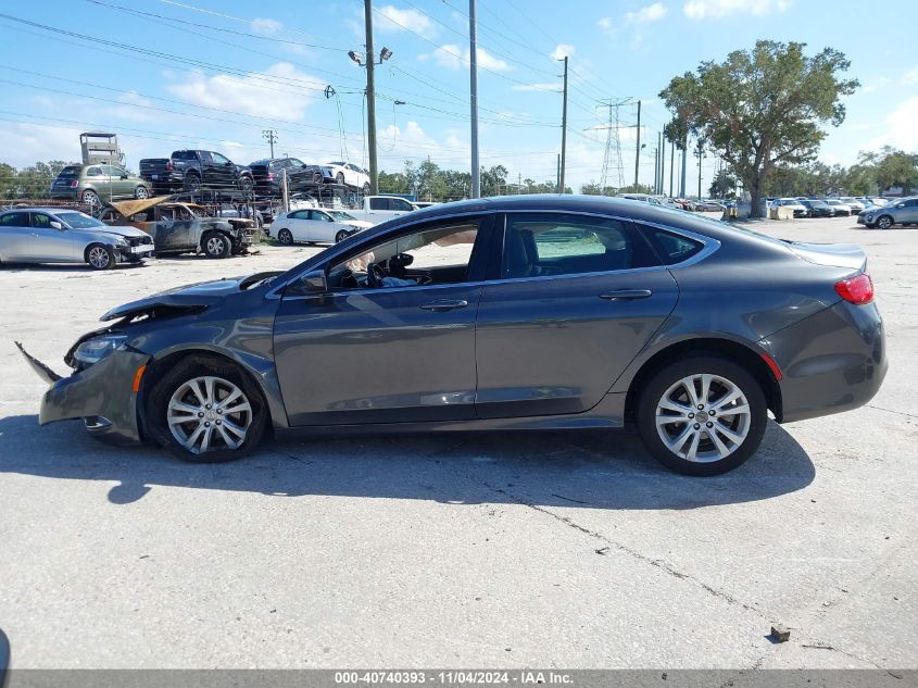 2016 Chrysler 200 Limited VIN: 1C3CCCAB1GN106125 Lot: 40740393