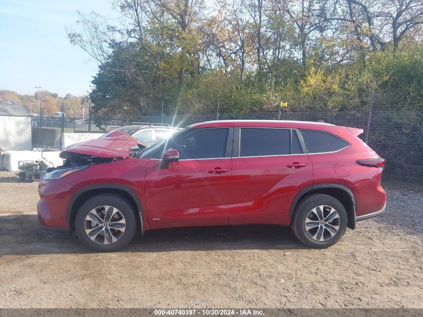 2024 Toyota Highlander Hybrid Xle VIN: 5TDKBRCH3RS636768 Lot: 40740397