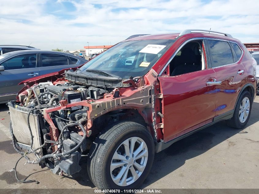 2016 Nissan Rogue Sv VIN: 5N1AT2MT8GC874998 Lot: 40740670