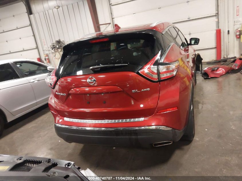 2017 Nissan Murano Sl VIN: 5N1AZ2MH9HN144842 Lot: 40740707