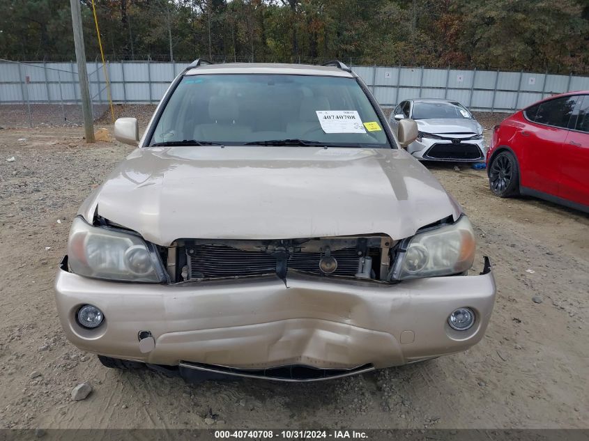 2004 Toyota Highlander V6 VIN: JTEGP21A040040562 Lot: 40740708